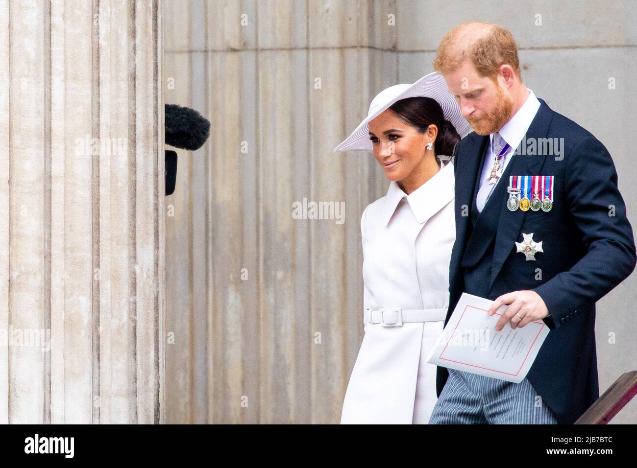 London, UK. 03rd June, 2022. Prince Harry Duke of Sussex and Meghan