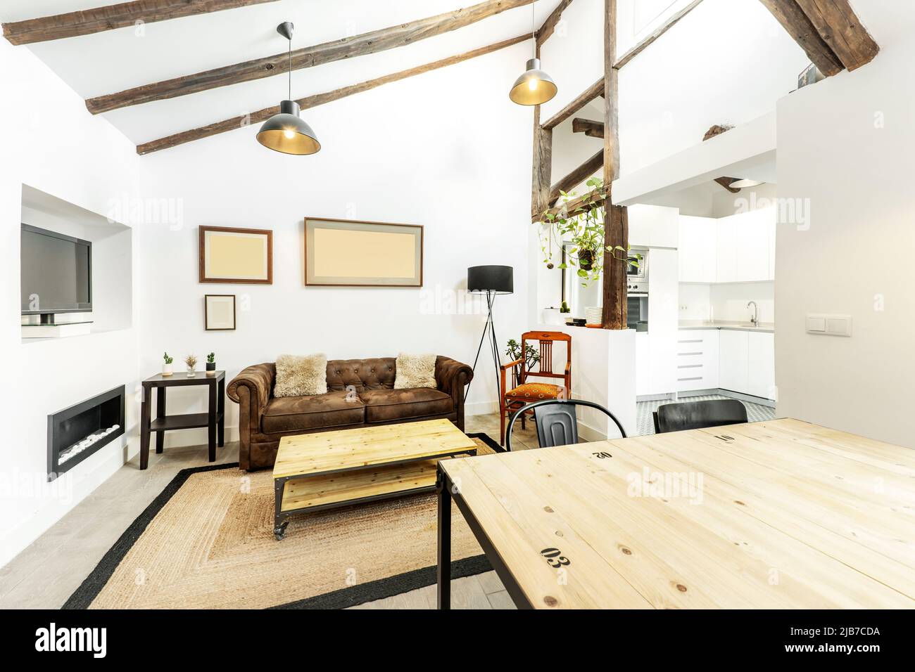 A closer look at Industrial Penthouse Apartment With Pool Table