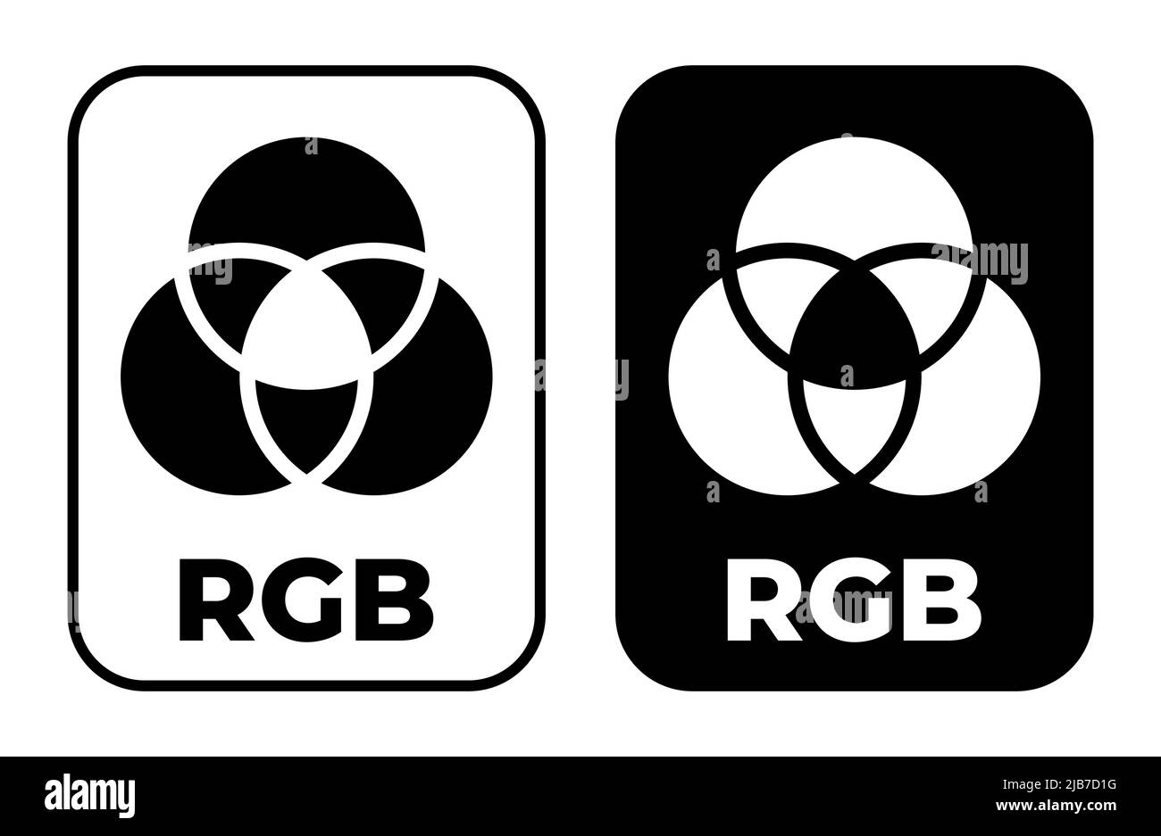 RBG information sign set. Vector illustration. Stock Vector