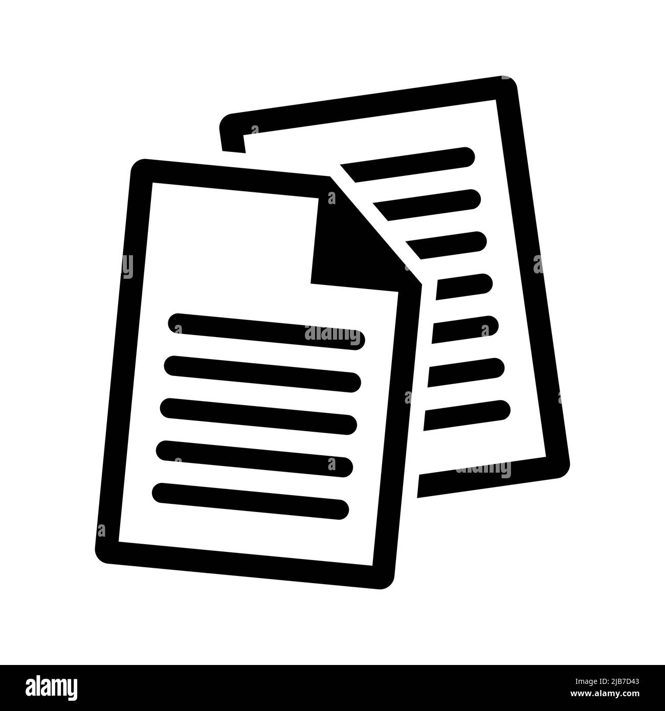 Document icon. Outline vector icon. Paper icon. Stock Vector