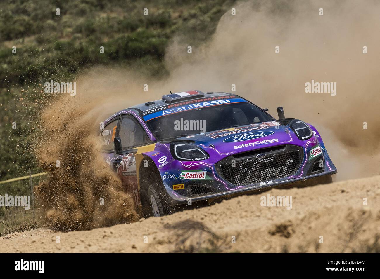 Sardegna, Italy. 03rd June, 2022. 16 FOURMAUX Adrien (fra), CORIA Alexandre  (fra), M-Sport Ford World Rally Team, Ford Puma Rally 1, action during the  Rally Italia Sardegna 2022, 5th round of the