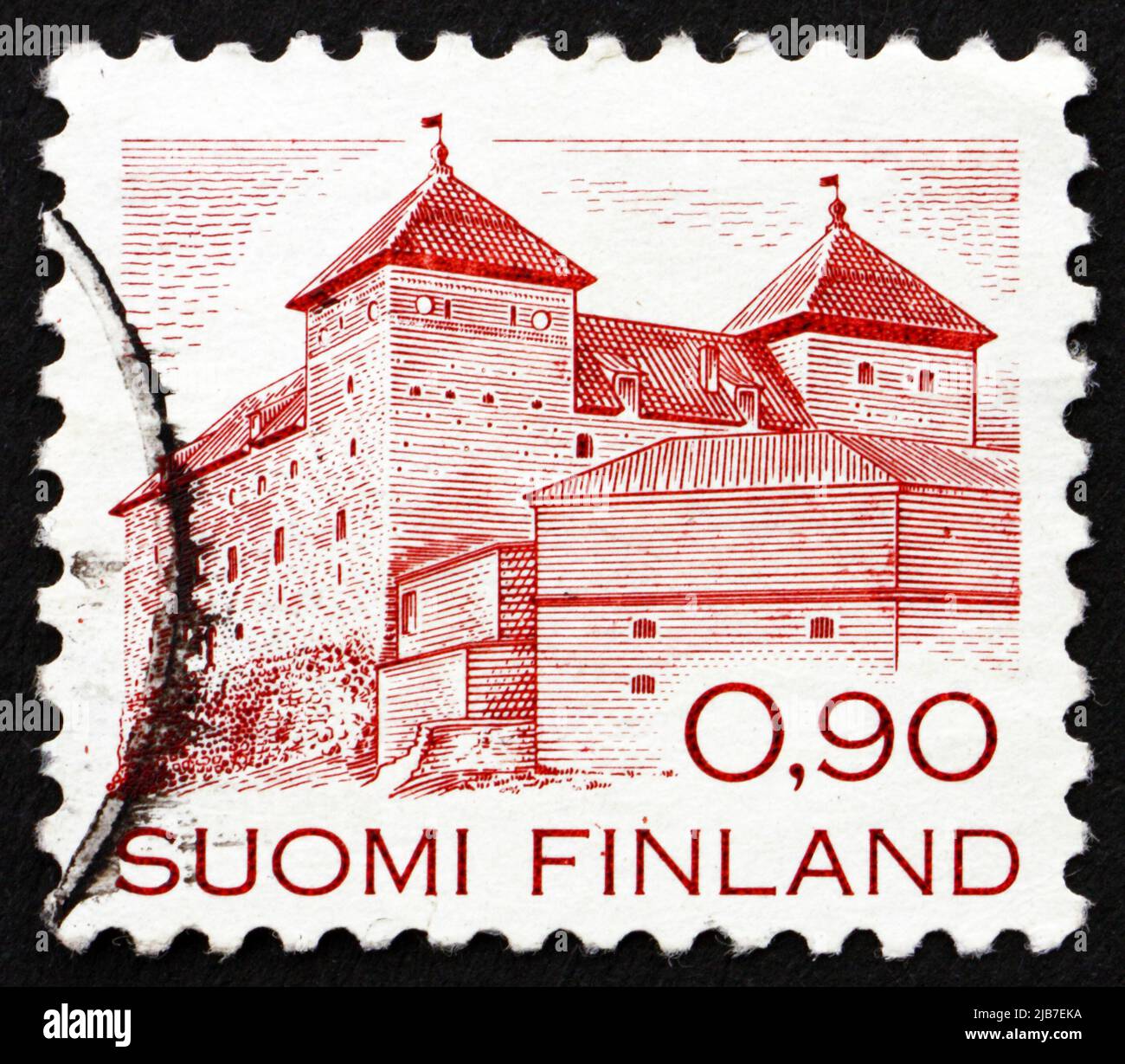 FINLAND - CIRCA 1982: a stamp printed in the Finland shows Hame Castle, Hameenlinna, Finland, circa 1982 Stock Photo