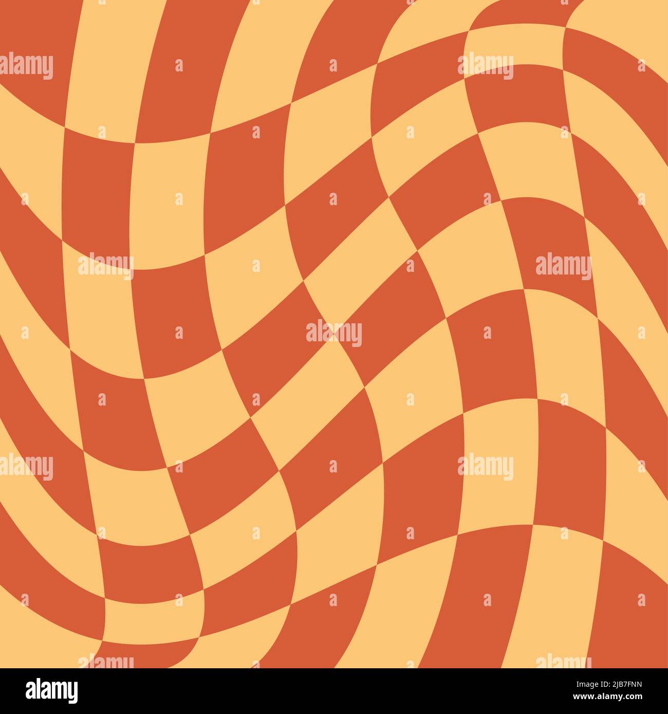 1970 Wavy Swirl Seamless Pattern in Orange and Pink Colors. Seventies ...