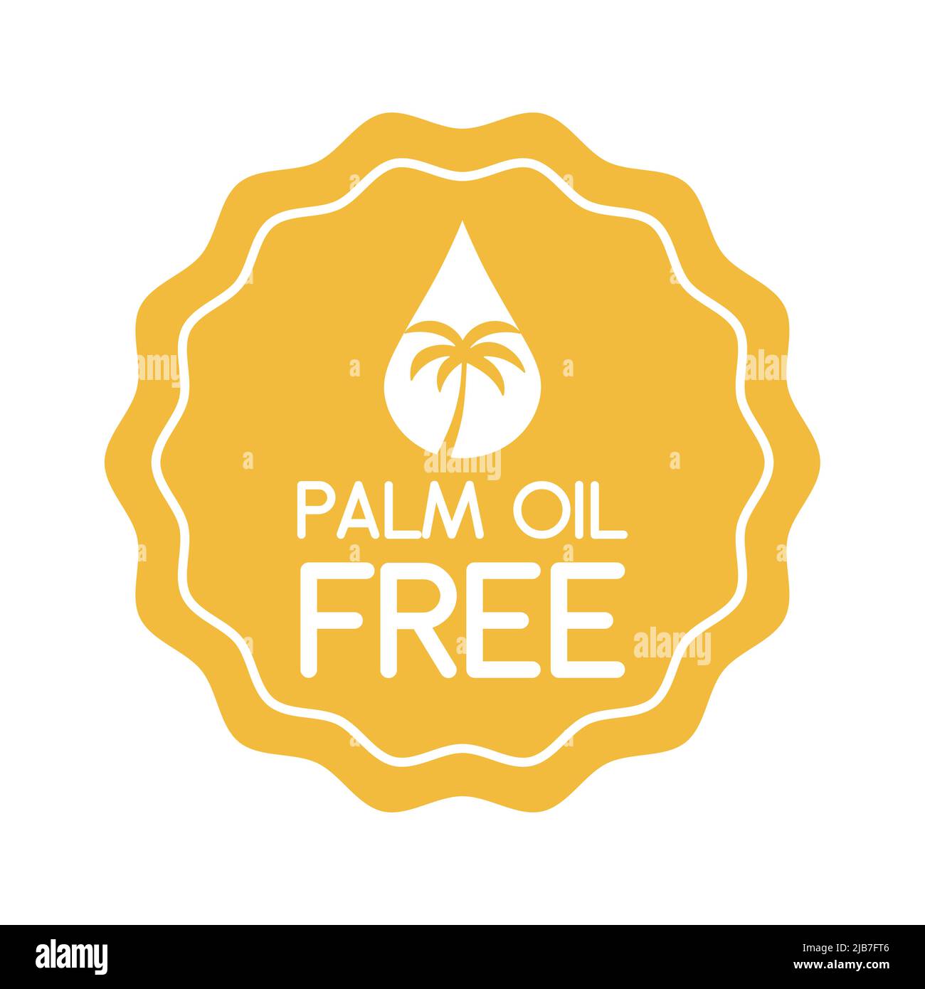 Palm oil free symbol. Organic food without saturated fats. Vector illustration Stock Vector