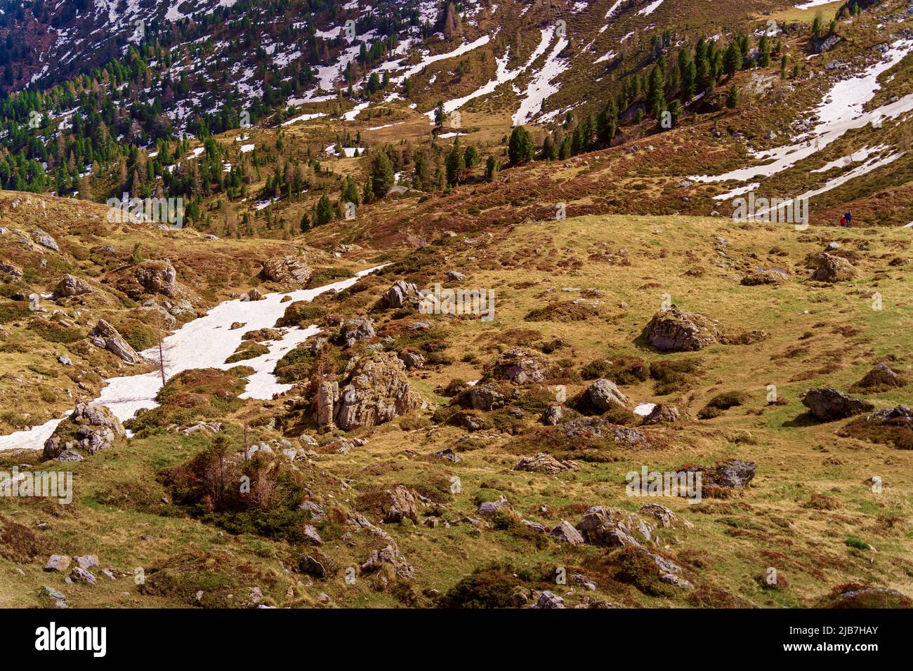 Landscape in the mountains of Austria, Nockalmstrasse.Europe Stock Photo
