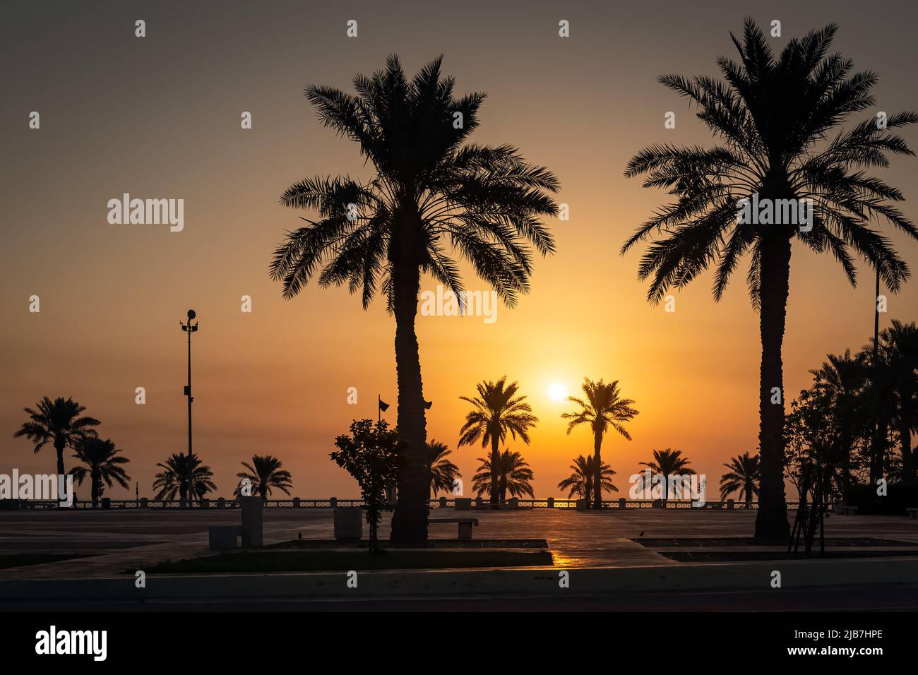 Wonderful Morning view in Al khobar Corniche - AL- Khobar, Saudi Arabia Stock Photo