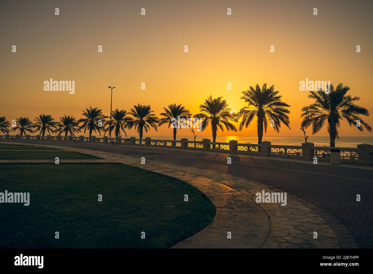 Wonderful Morning view in Al khobar Corniche - AL- Khobar, Saudi Arabia Stock Photo