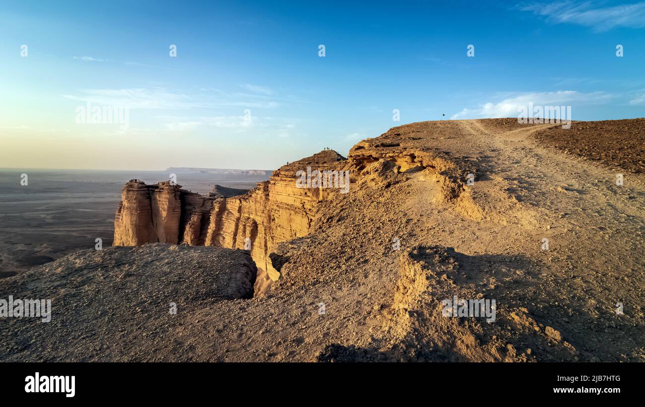 Edge of the World, a natural landmark and popular tourist destination near Riyadh -Saudi Arabia. Stock Photo