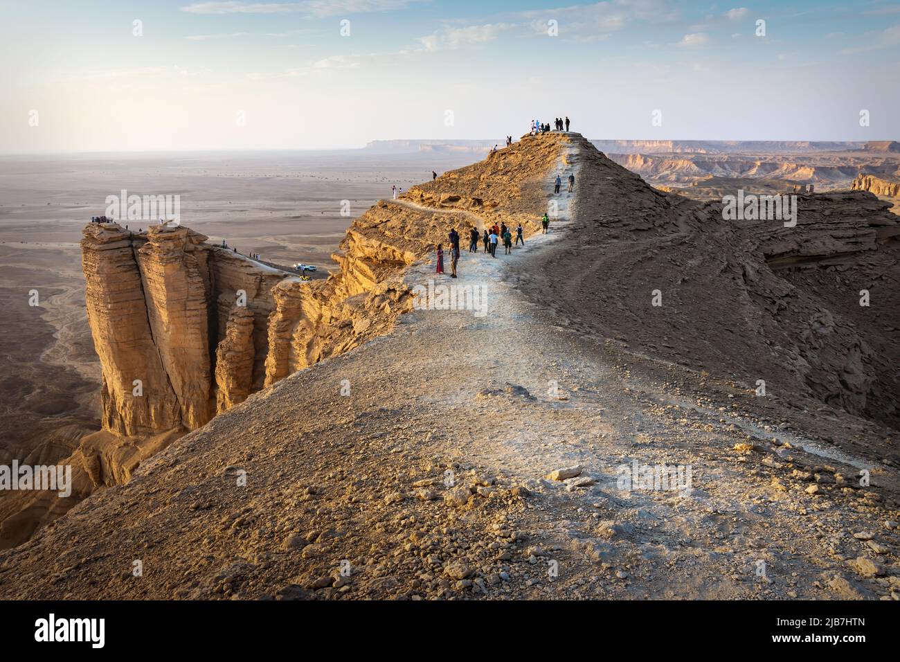 Edge of the World, a natural landmark and popular tourist destination near Riyadh -Saudi Arabia. Stock Photo