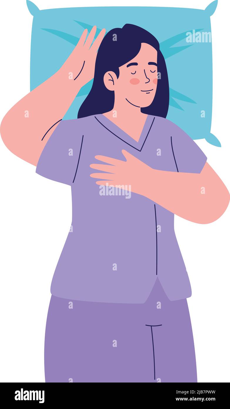youn woman sleeping Stock Vector Image & Art - Alamy