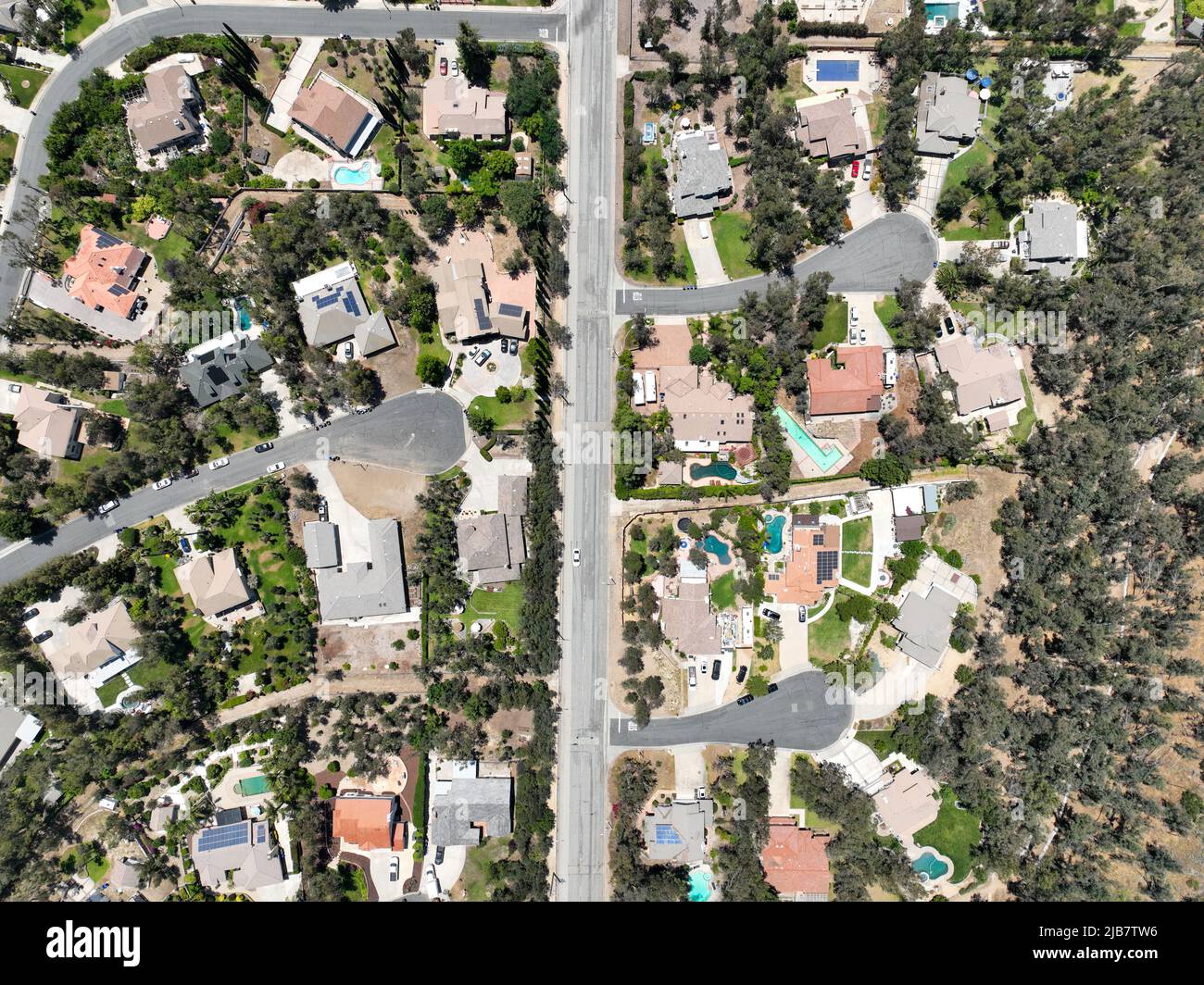 Aerial view hill top neighbourhood hi-res stock photography and images ...