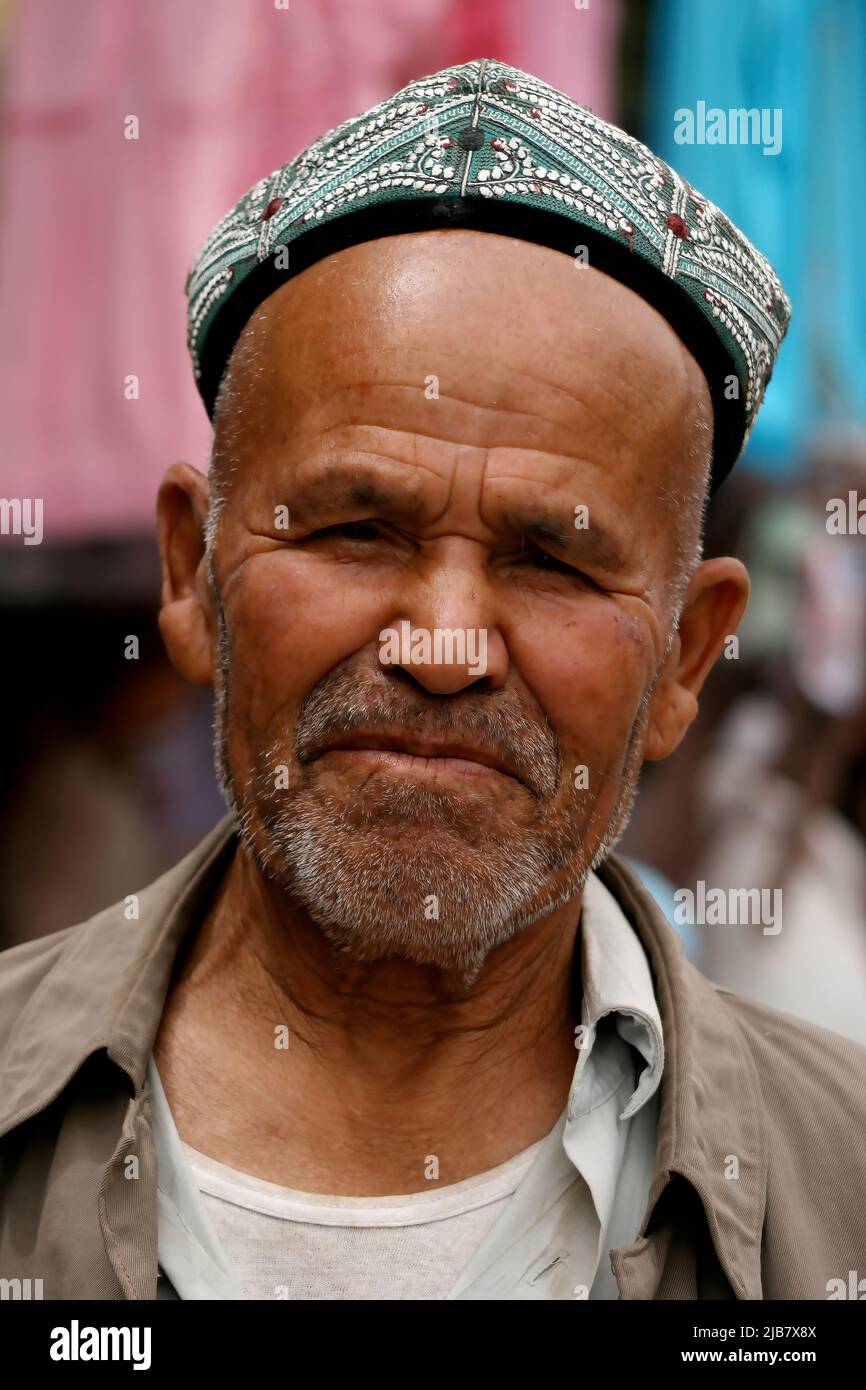 Portrait of an Uygur man in Xinjiang, China Stock Photo - Alamy