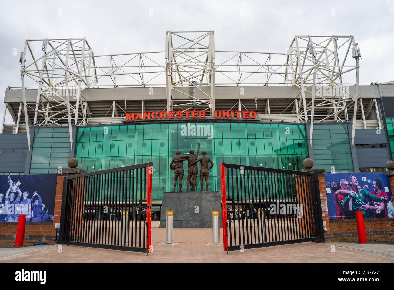 Manchester, England, March 27, 2019. Old Trafford, the city's football stadium. Stock Photo