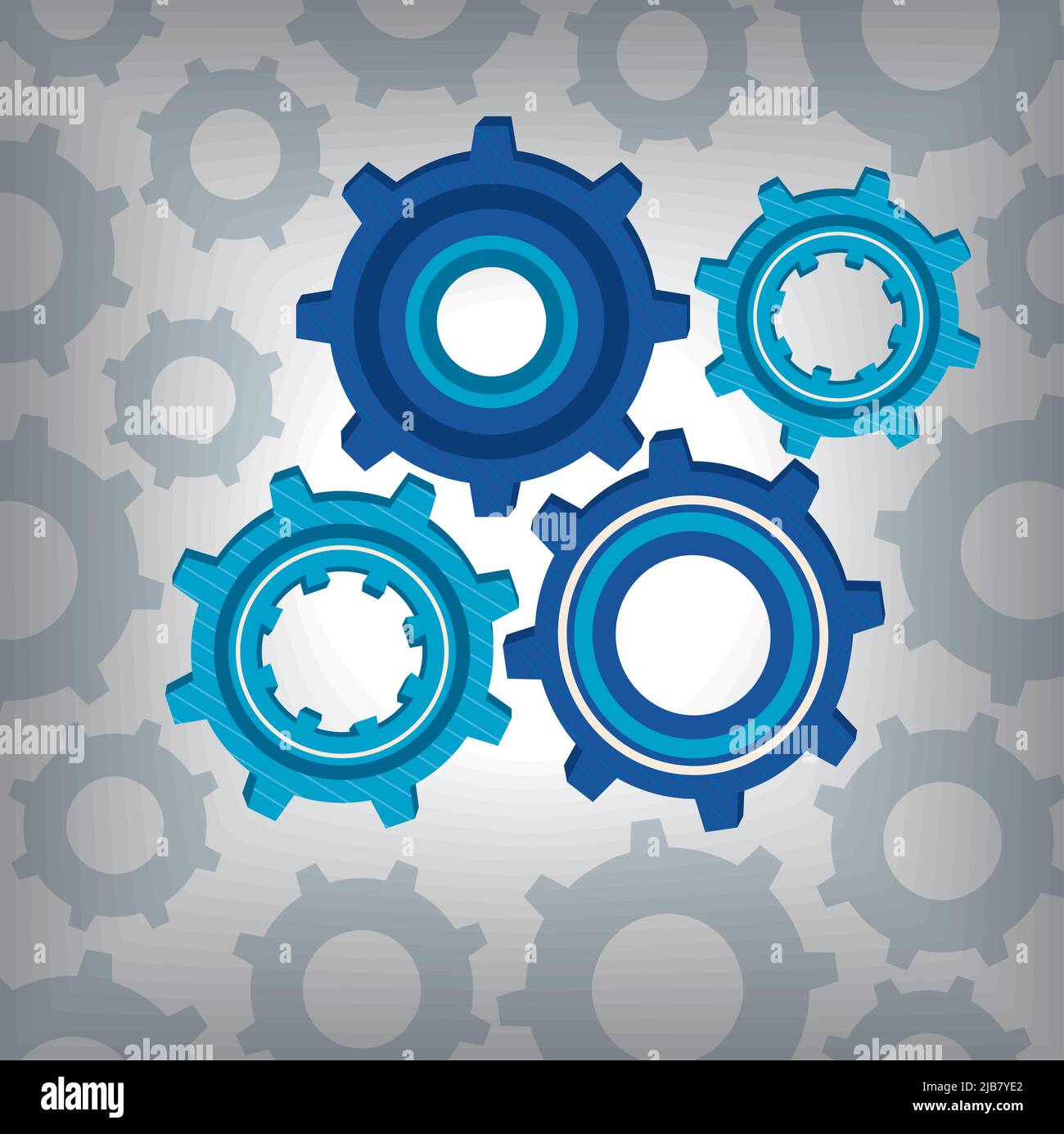 blue gears machine silhouette Stock Vector Image & Art - Alamy