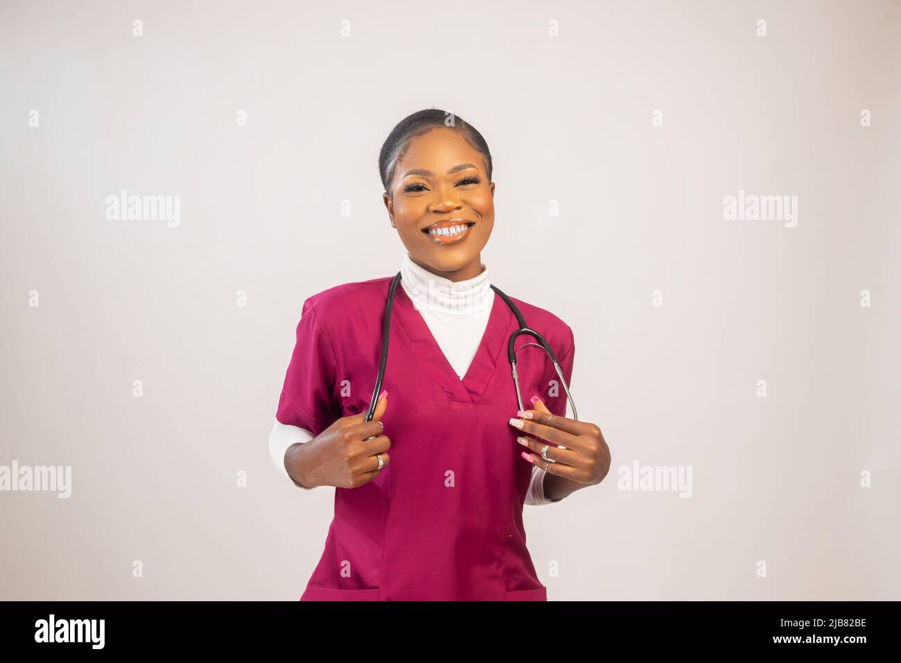 Confident African American Female Surgeon - Isolated Stock Photo - Alamy