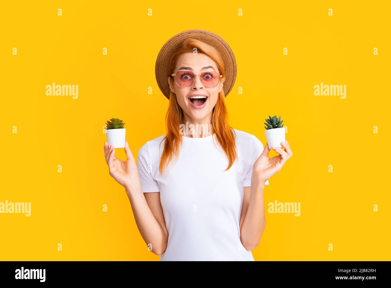 Houseplants Become Hairstyles for Smiling Anthropomorphic Planters