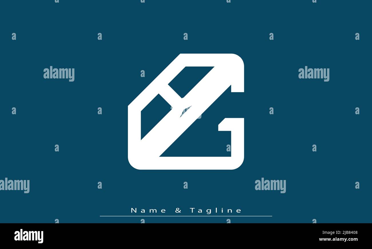 Alphabet letters Initials Monogram logo BG, GB Stock Vector