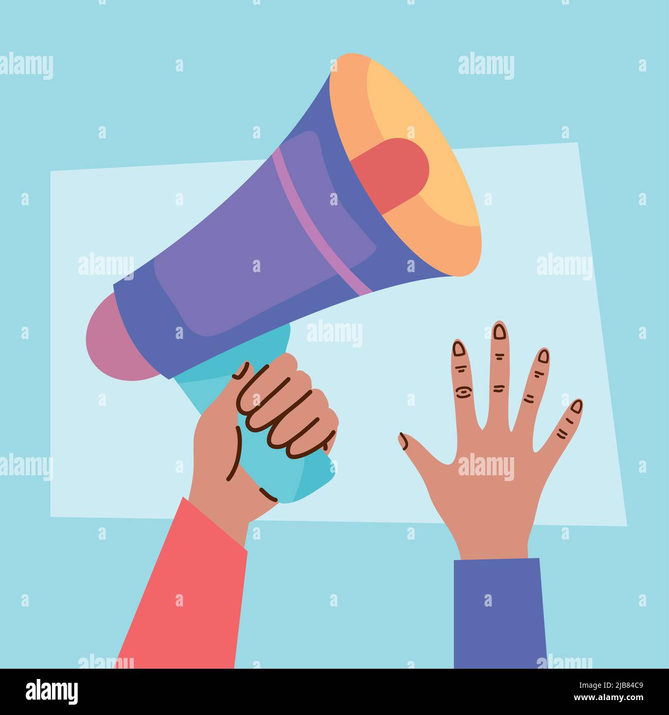 activists hands with megaphone Stock Vector Image & Art - Alamy