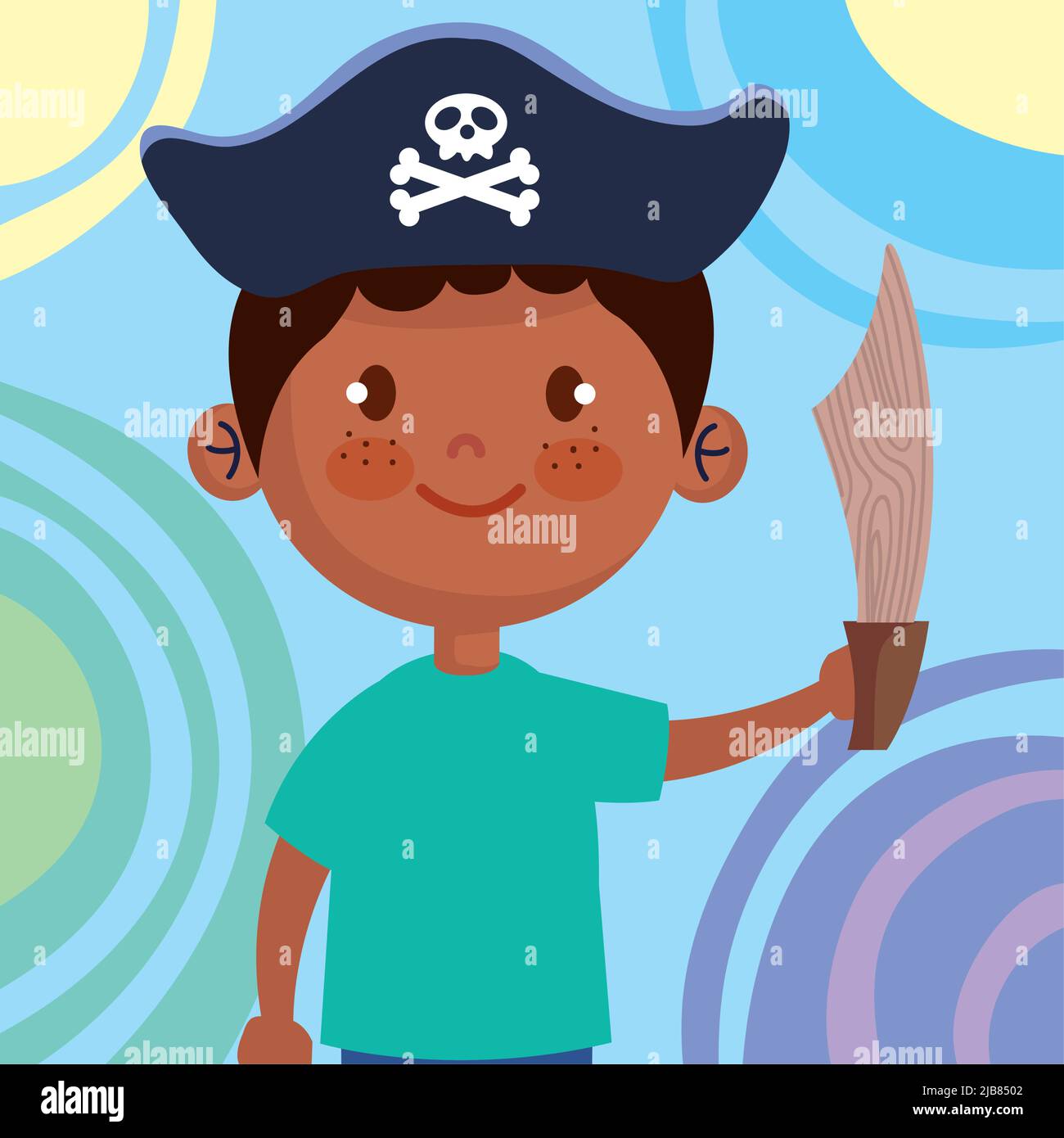 little pirate boy playing Stock Vector Image & Art - Alamy