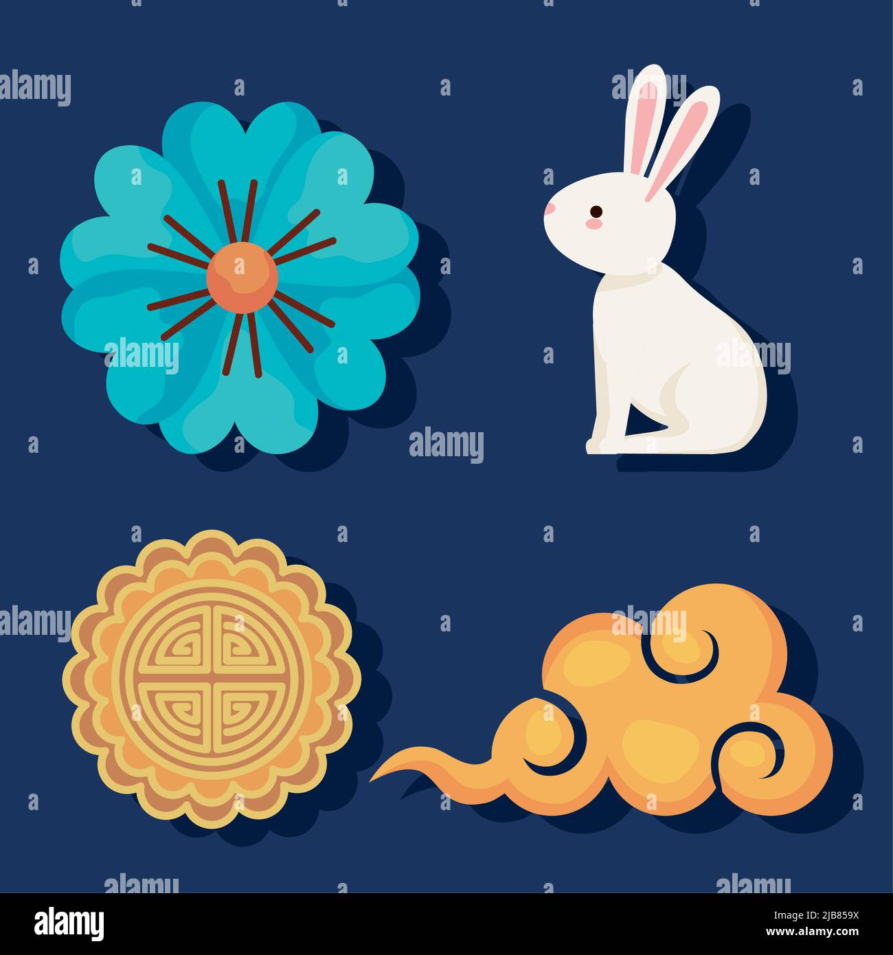 four mid autumn icons Stock Vector Image & Art - Alamy