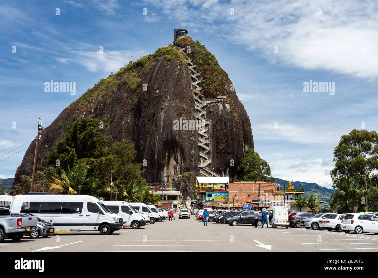 Guatape, Antioquia / Colombia - May 25, 2022. Great stone of Guatape located in the most touristic region of Antioquia Stock Photo