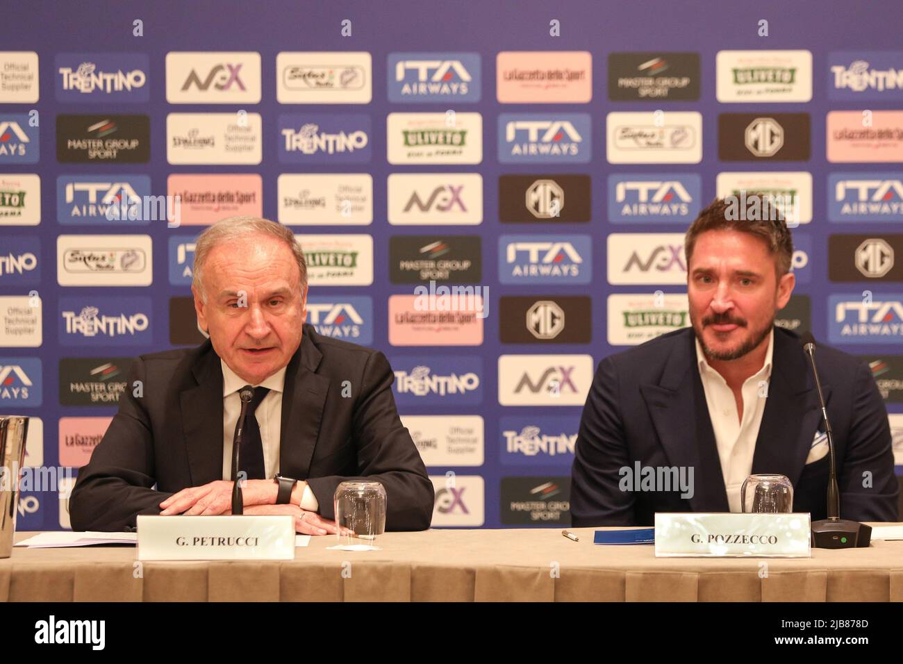 Milan, Italy. 3rd June, 2022. Italy, Milan, june 3 2022: Giovanni Petrucci (FIP president) during press conference about the presentation of the new head coach of Italy national basketball team at Principe di Savoia Hotel (Credit Image: © Fabrizio Andrea Bertani/Pacific Press via ZUMA Press Wire) Stock Photo