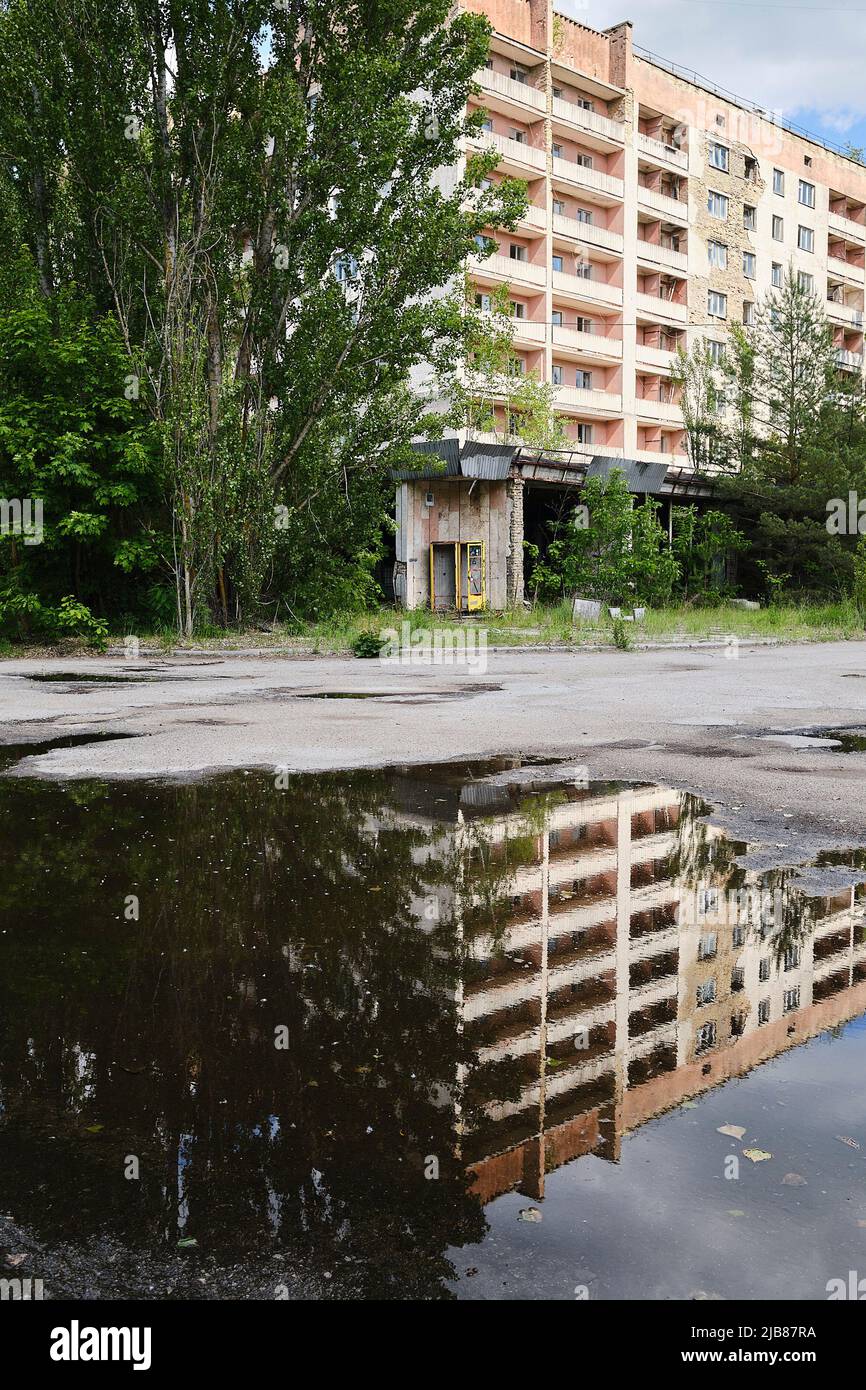 Pripyet Roses Pripyat, Ukraine. 3rd June, 2022. General view of the streets in the ...