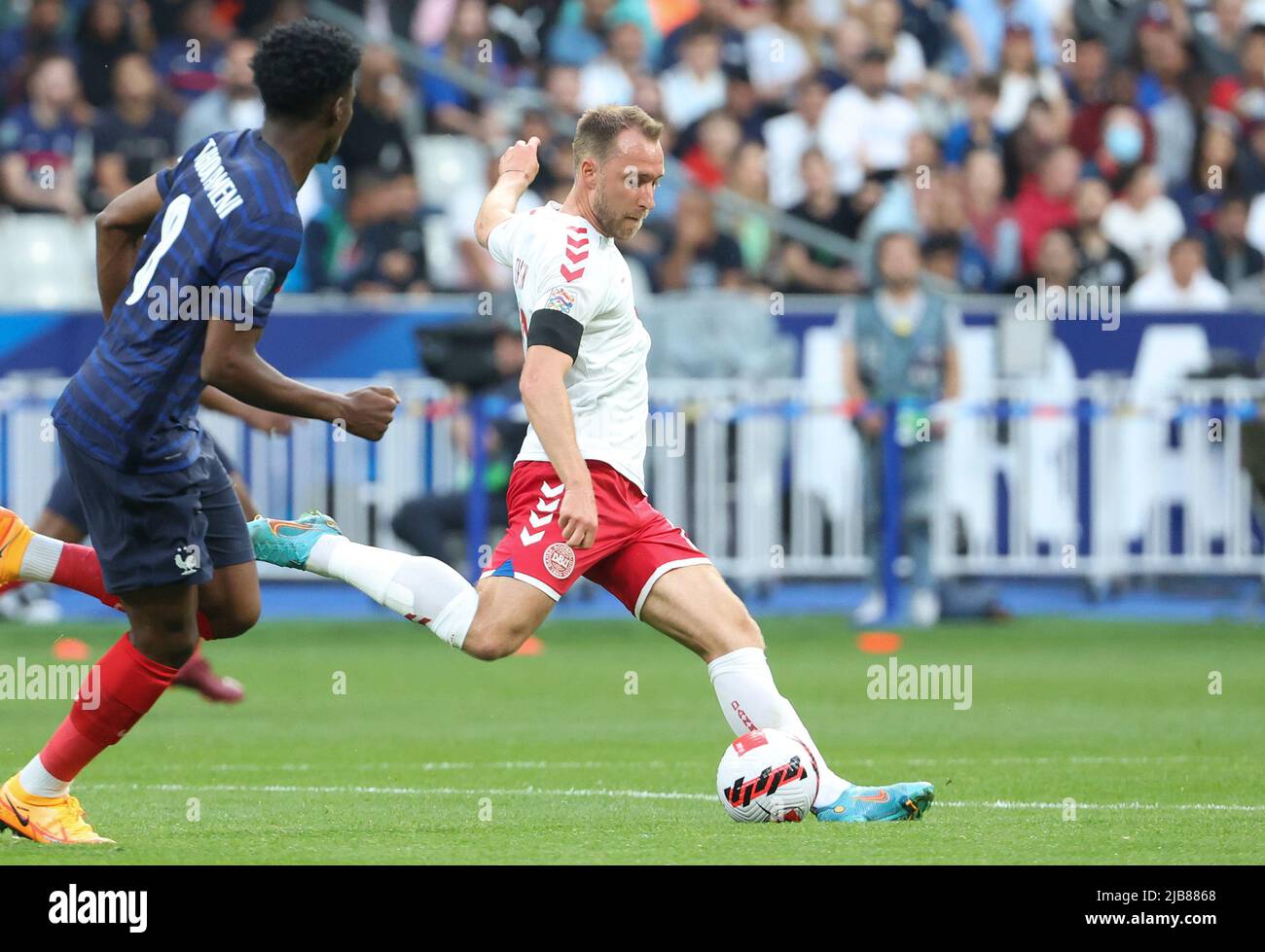 Paris, France. 03rd June, 2022. Christian Eriksen of Denmark during the  UEFA Nations League League A - Group 1 football match between France and  Denmark on June 3, 2022 at Stade de