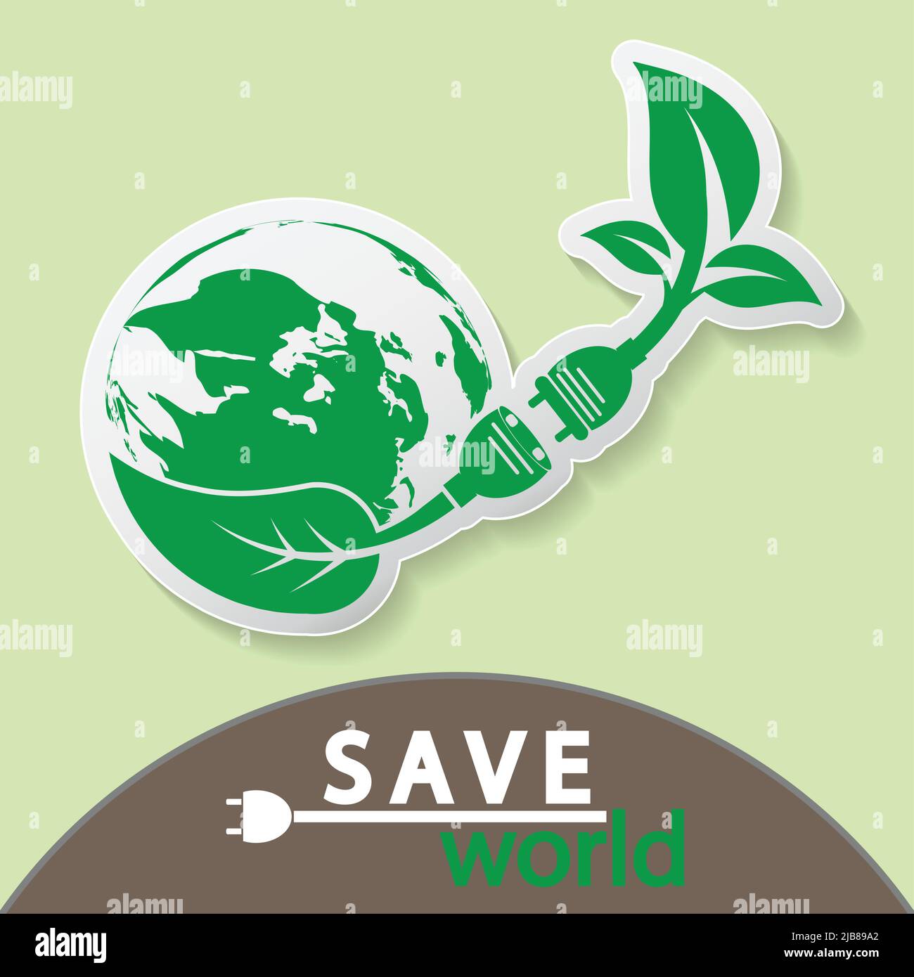 Green earth Concept with Leaves,ecology nature,Vector illustration ...