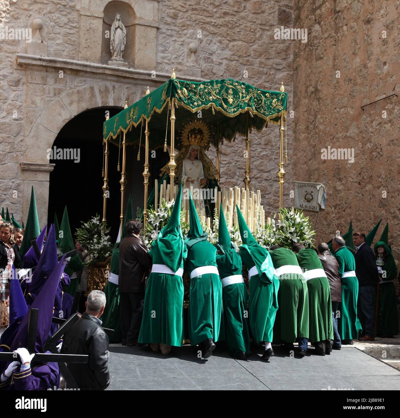 ALMAGRO, SPAIN - APRIL 10 - 2009: Semana Santa - Holy Week, The traditional processions in the streets, April 10, 2009 in Almagro Spain Stock Photo