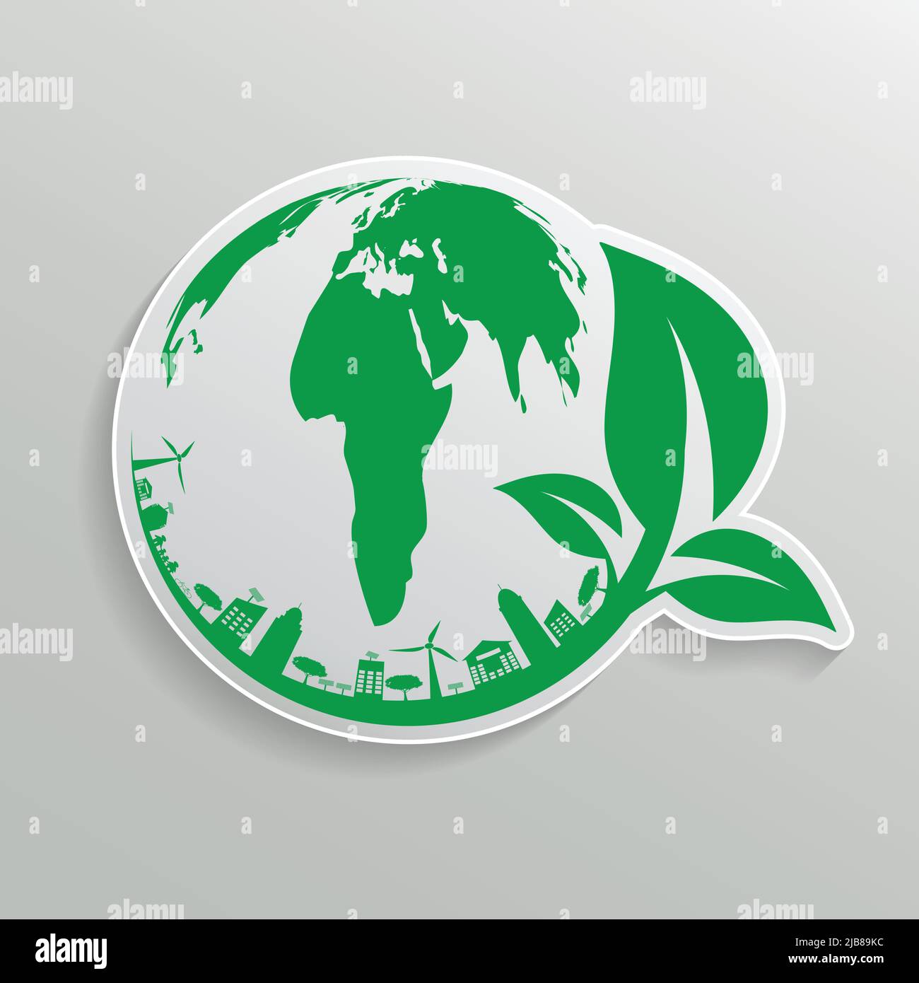 Green earth Concept with Leaves,ecology nature,Vector illustration ...