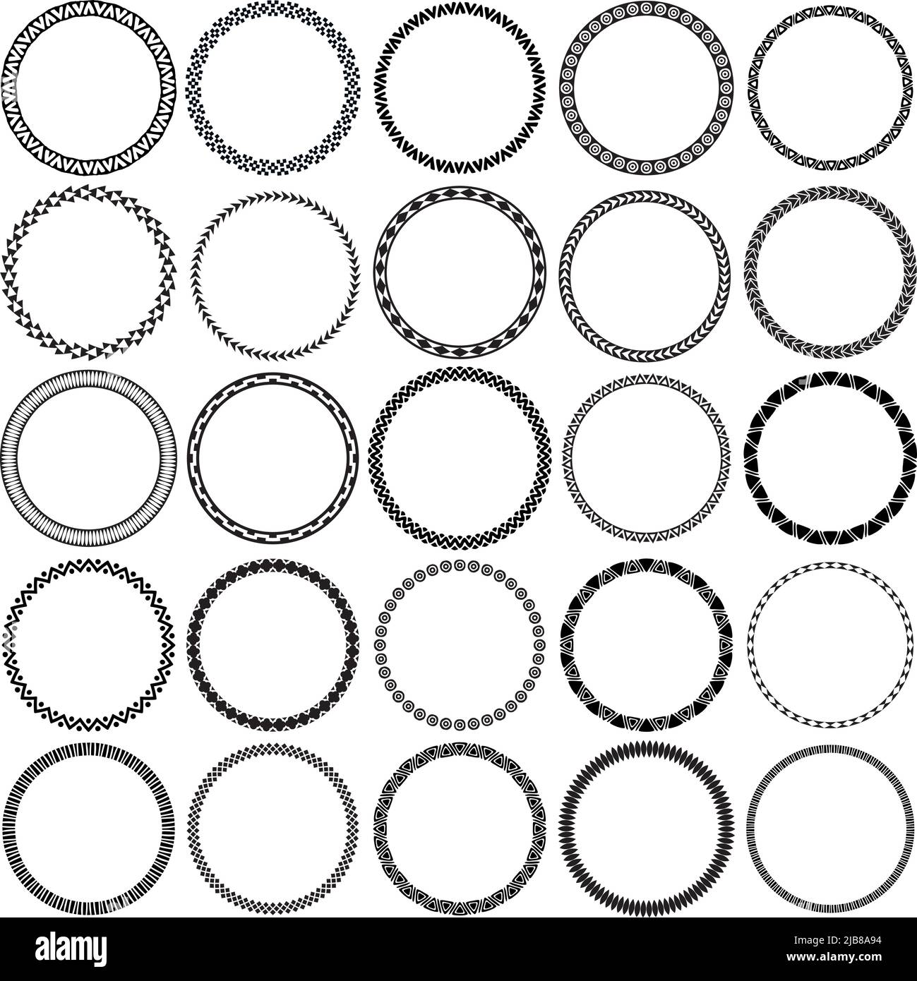 Round Border Frame Pattern Xhosa tribe Stock Vector Images - Alamy
