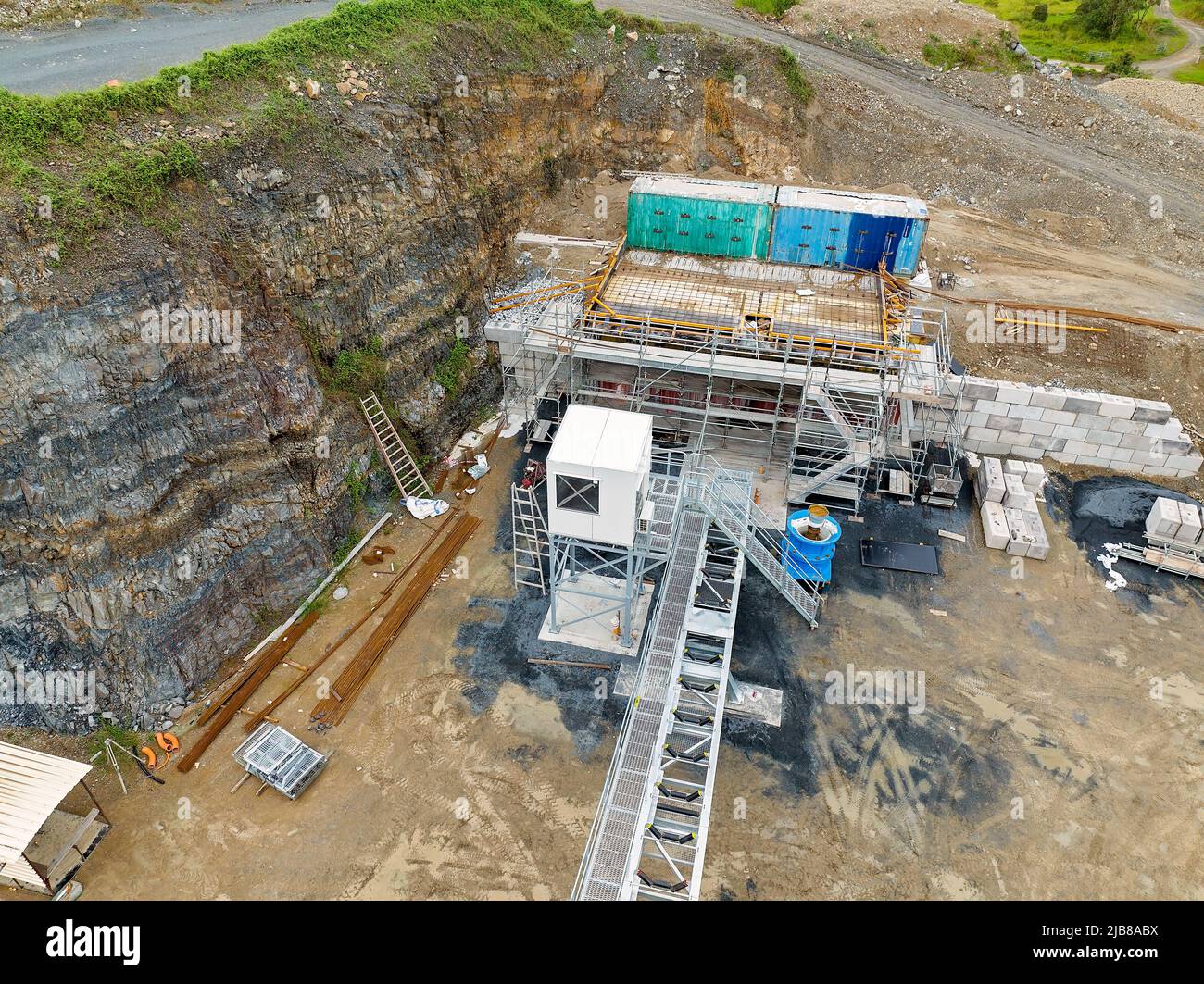 Mackay, Queensland, Australia May 2022 Infrastructure and the machinery working in a quarry