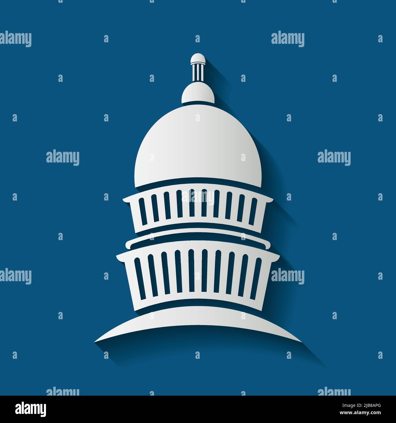 capitol congress meeting building icon Stock Vector