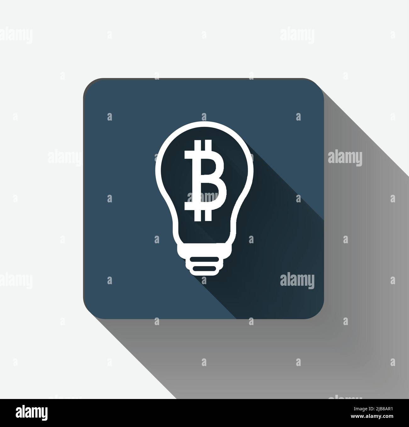 symbol bitcoin light bulb Icon.Vector Illustration Stock Vector