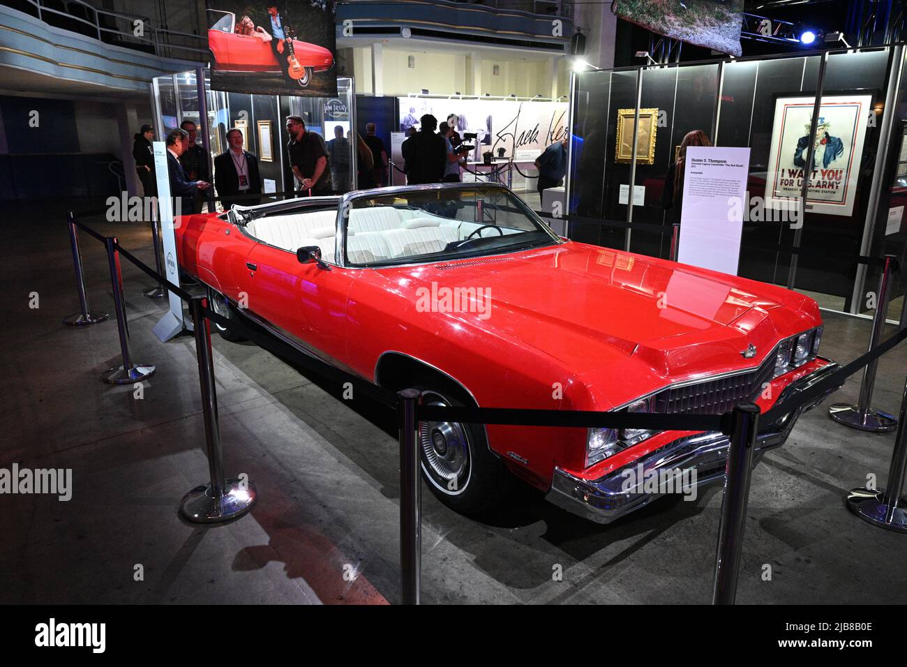 Hunter S. Thompson's Cheverolet Caprice Convertable on display as part of the The Jim Irsay Collection at Manhattan Center's Hammerstein Ballroom on J Stock Photo