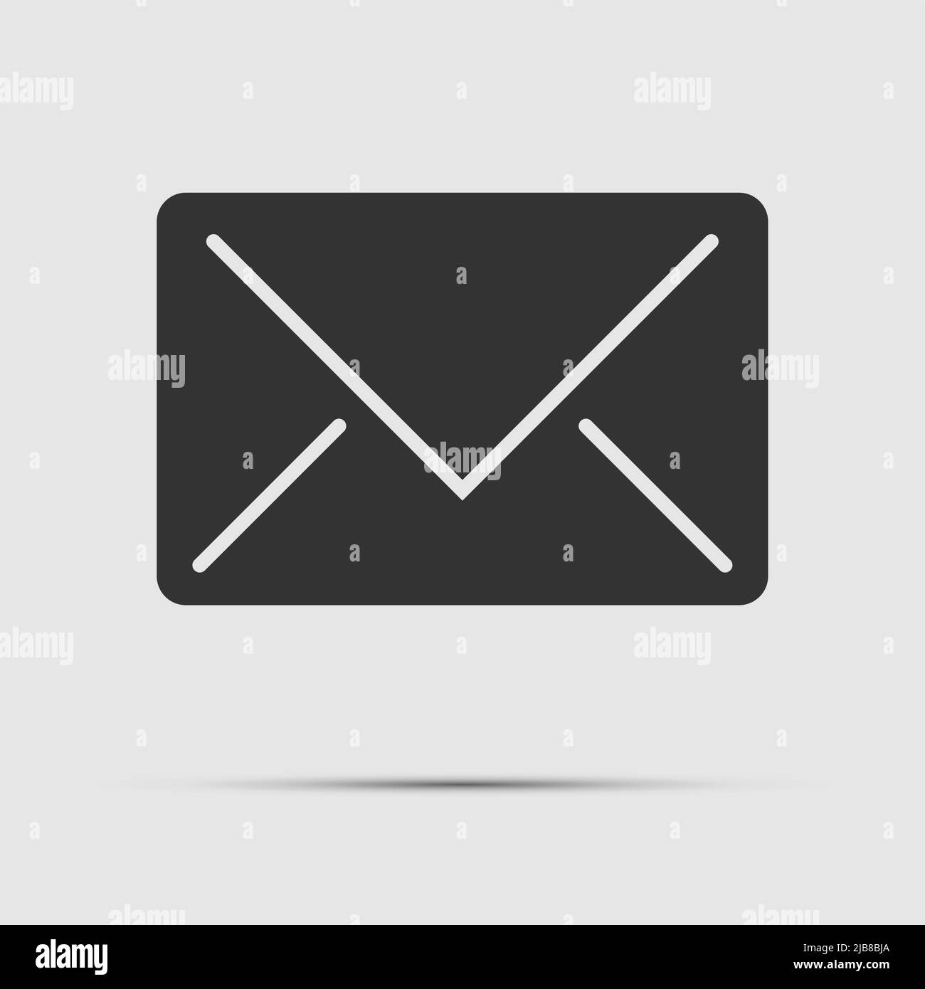 Mail icon with long Simple design style,Vector illustration Stock ...