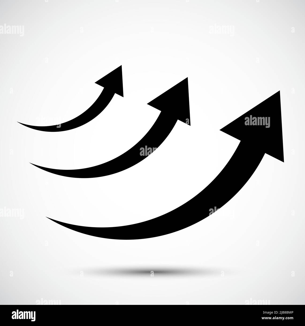 black arrow icon Symbol on White Background Stock Vector
