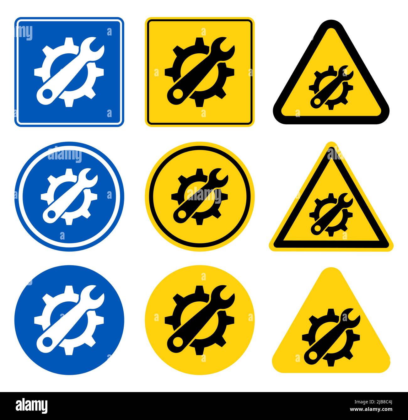 Symbol service tool icon on white background Stock Vector