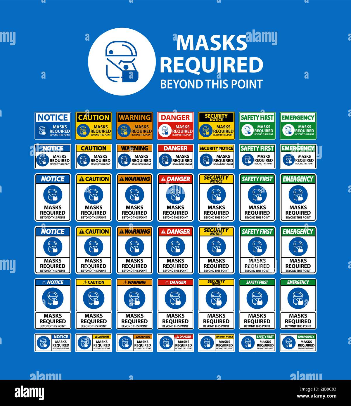 Symbol Masks Required Beyond This Point Sign Stock Vector Image & Art ...