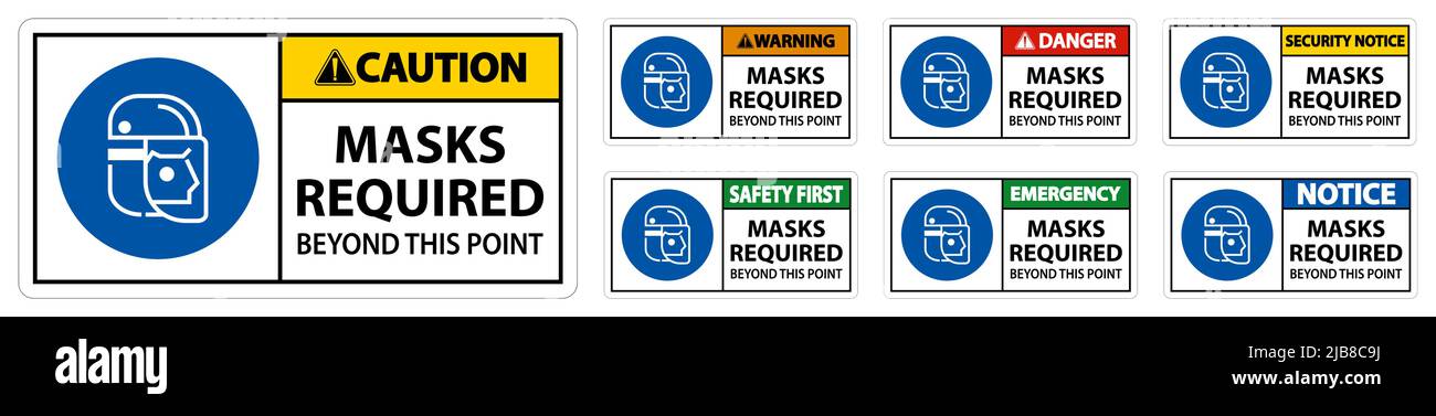 Symbol Masks Required Beyond This Point Sign Stock Vector Image & Art ...