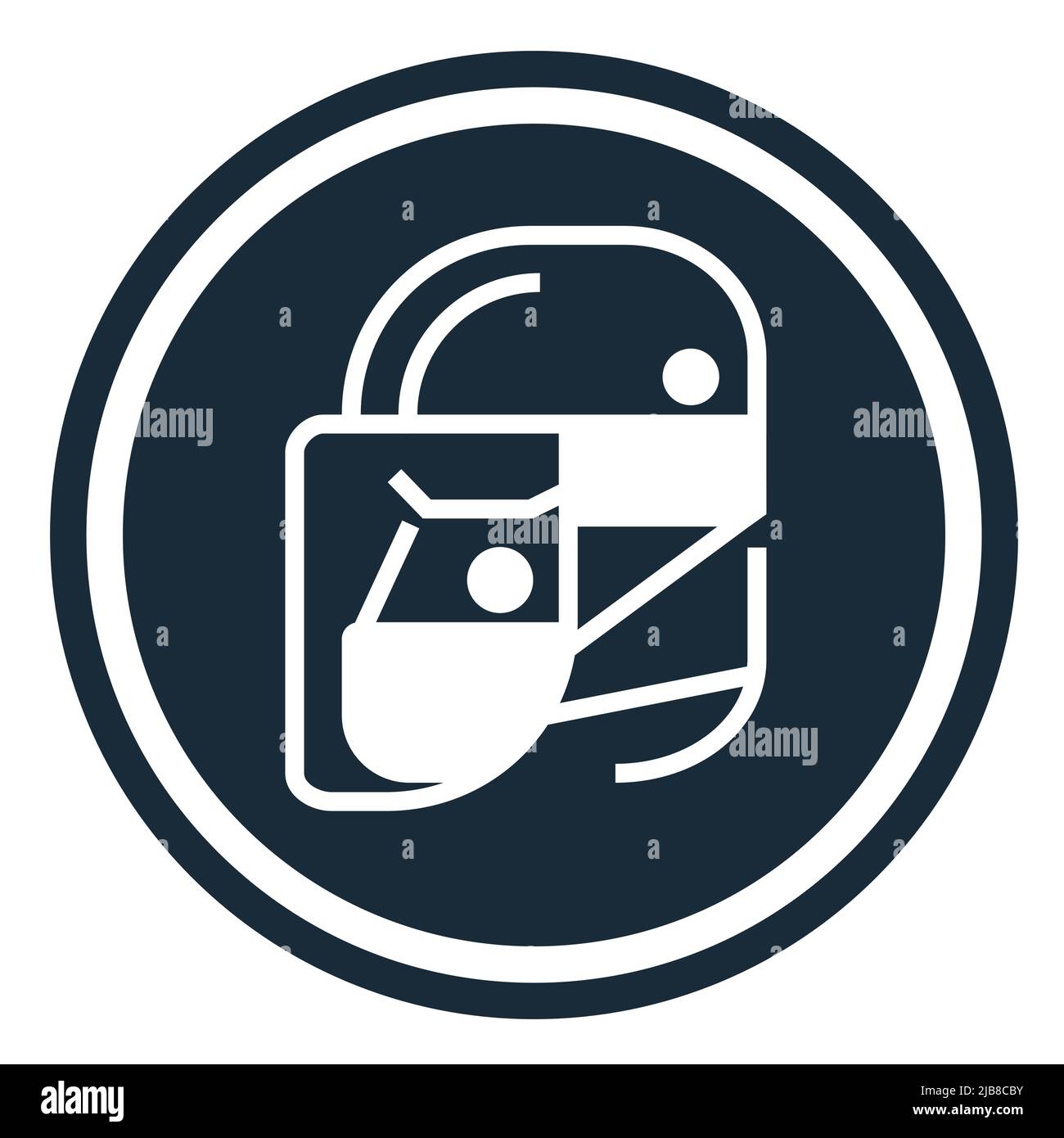 Simple wear protective Face shield icons for your design Stock Vector