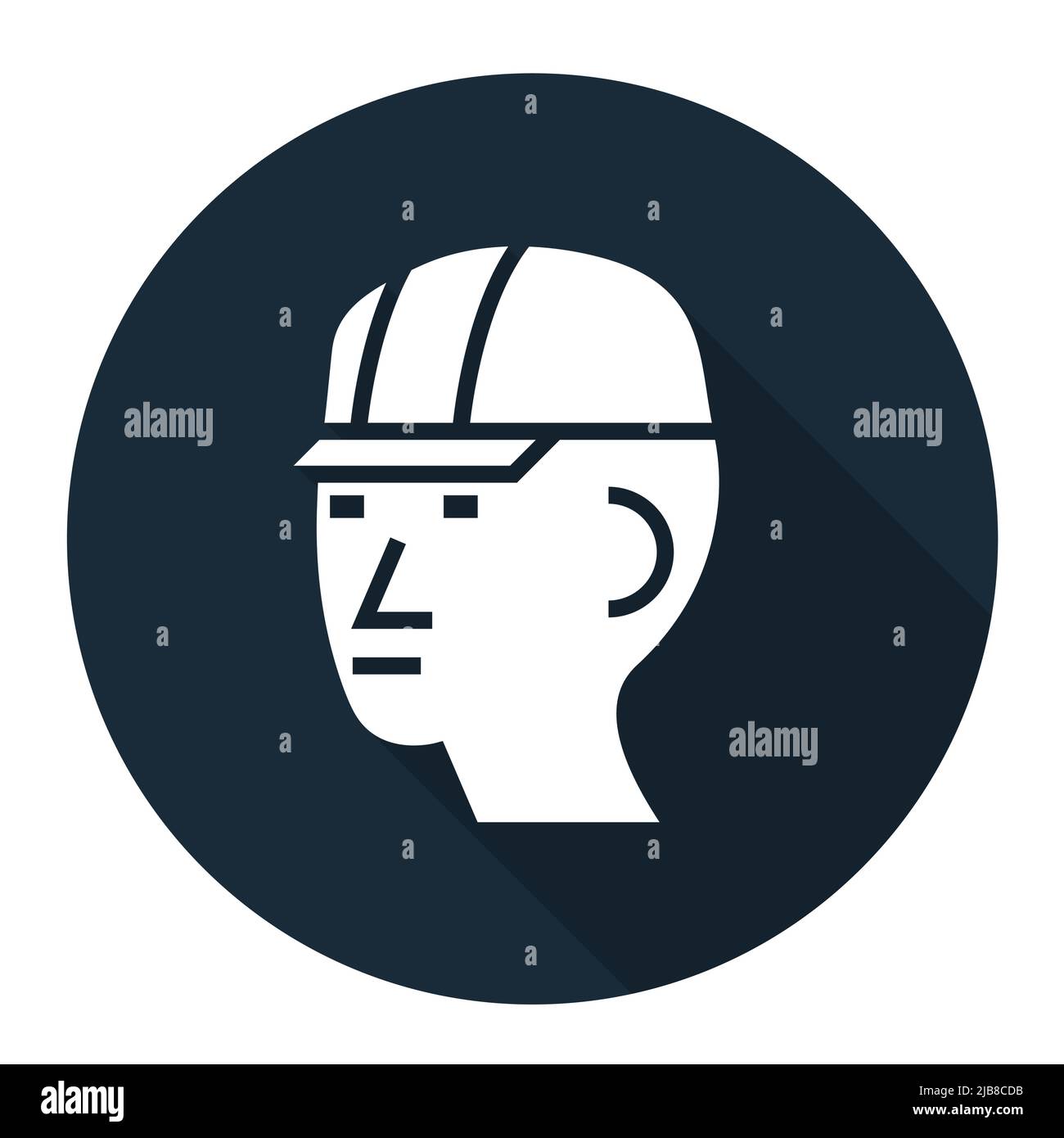 Wear Hard Hat Sign Isolate On White Background,Vector Illustration EPS.10 Stock Vector