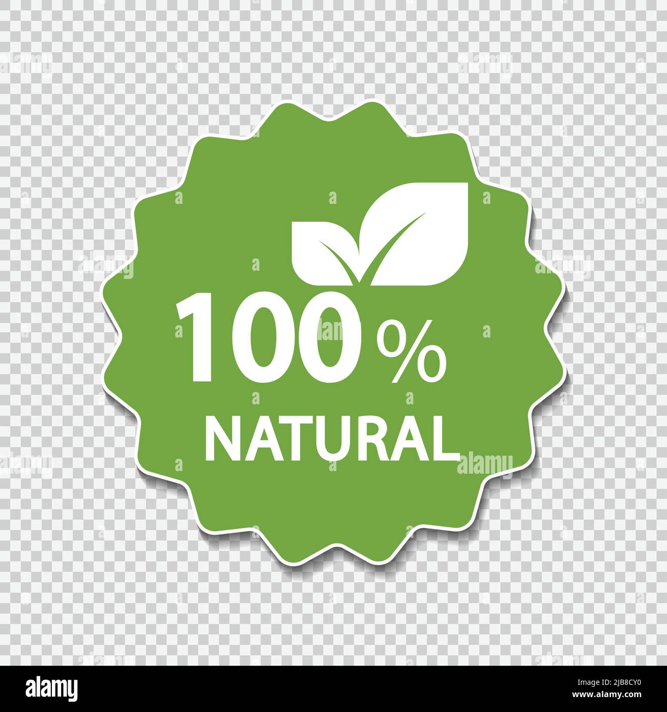 100 percent natural label. Vector illustration. Stock Vector