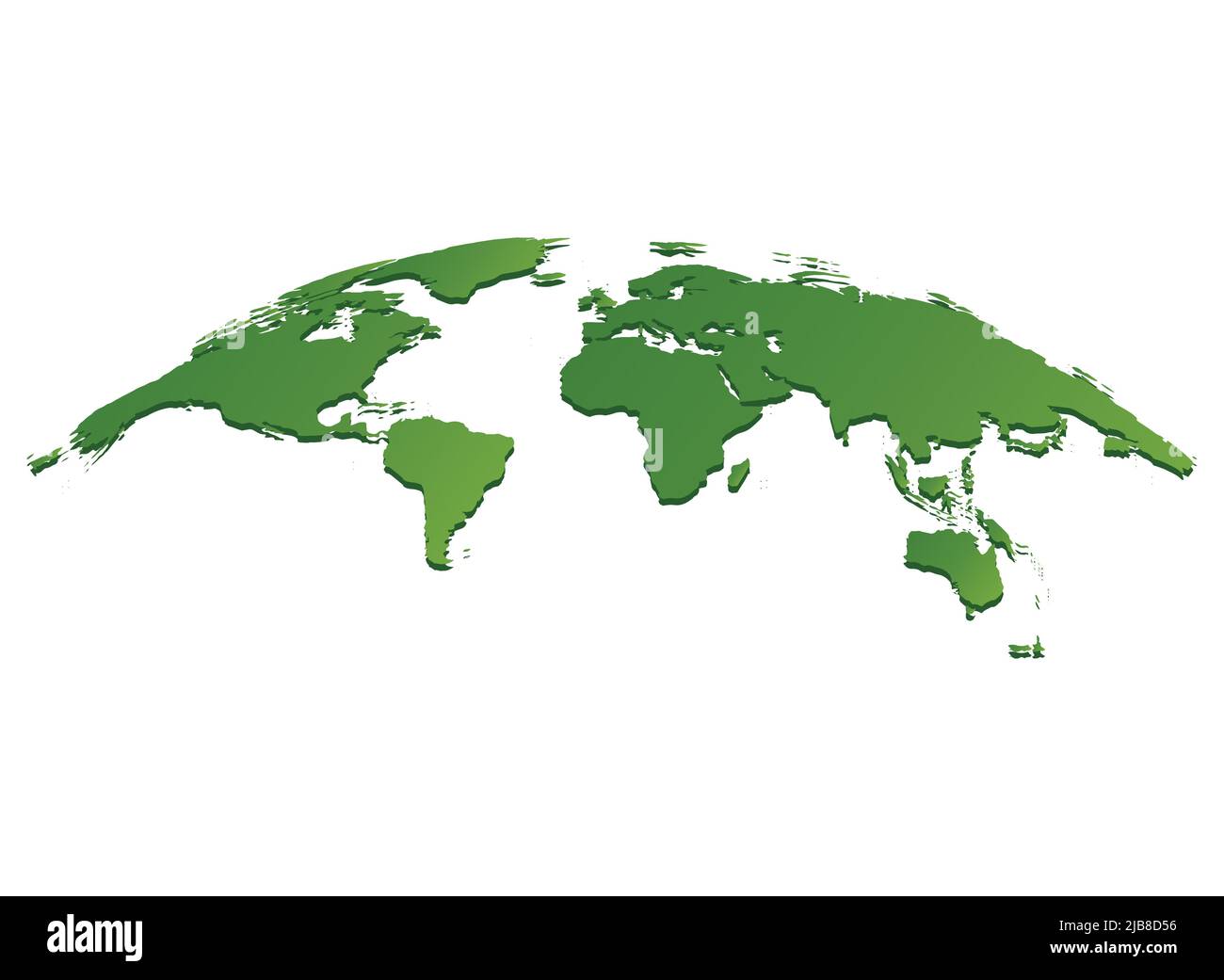 green World map vector isolated on white background,Vector illustration