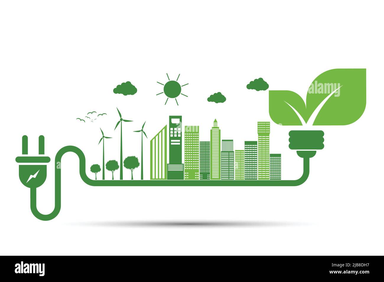 Energy ideas save the world concept Power plug green ecology Stock ...