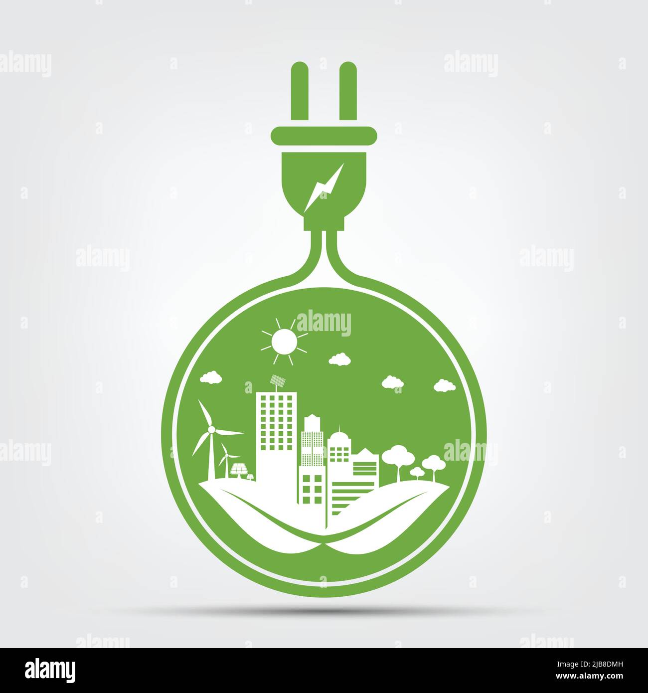 Energy ideas save the world concept Power plug green ecology Stock ...
