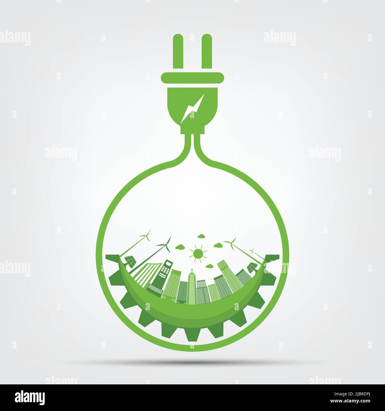 Energy ideas save the world concept Power plug green ecology Stock ...