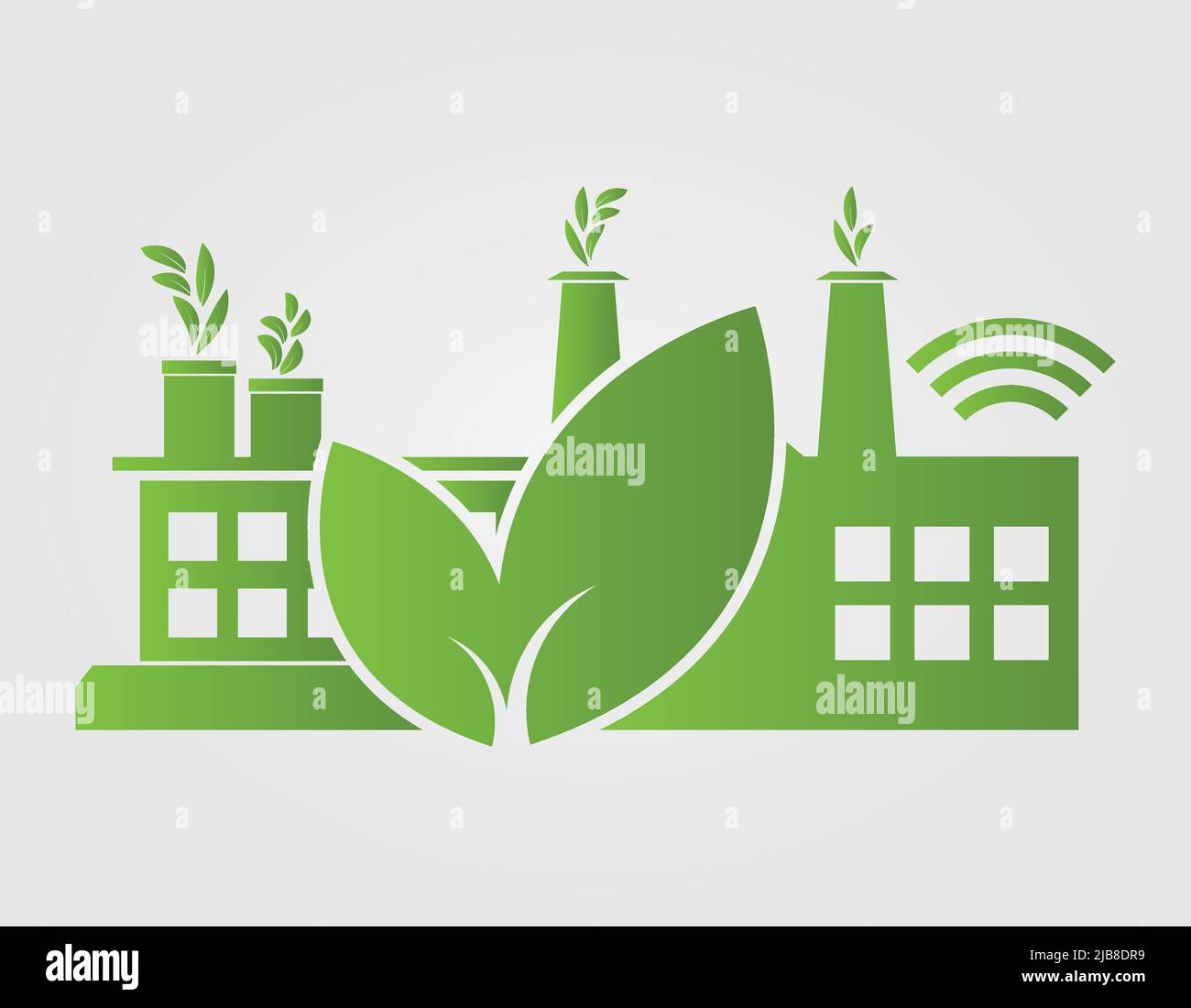 Factory ecology,Industry icon,Clean energy with eco-friendly concept ...