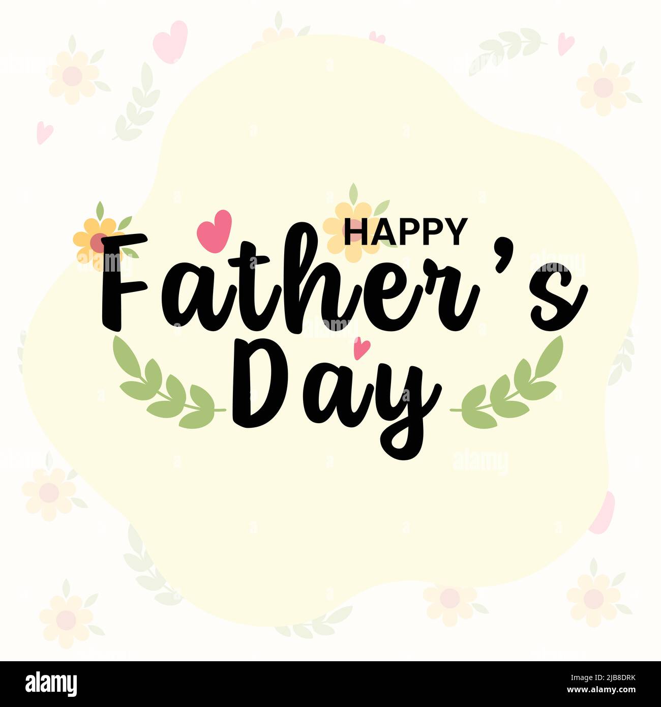 Happy Father's Day hand lettering flat design Stock Vector